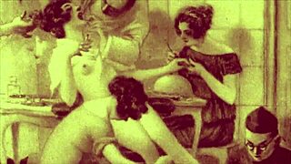 vintage erotic animation with bent-over doggystyle and hairy retro vibes