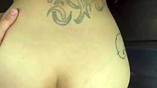 busty hooker rides cock reverse cowgirl in a car midday, taking a load on her phat ass