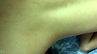 Cumshot landed right on my girl’s back after fun