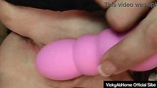 Wow! Horny Vixen Vicky Vette Dildo Drills Wet Pussy on Sexcam!