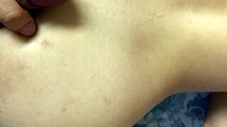 Cumshot landed right on my girl’s back after fun