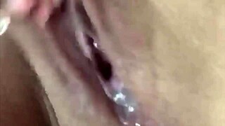 Beautiful Latina masturbates with dildo