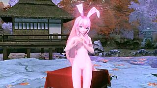 Megurine Luka bares all in red leaf project diva nude mod