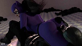 Black Cat Wrestles Rusk Joel in Intense Headscissor