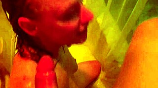 yo, gagging on a stranger’s deep throat while getting a golden shower on my tits is wild