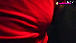 Exhibition in the city in uber and fuck with driver