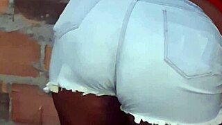 Neighbor's huge ass cleans the yard!