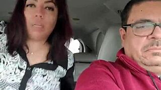 Being fucked by a stranger in our car backseat while he drives