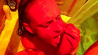 yo, gagging on a stranger’s deep throat while getting a golden shower on my tits is wild