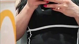 eating with my step-cousin at home