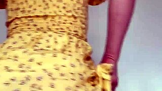 Brazilian milf dances while removing panties from her dress