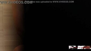 spying through the keyhole, caught stepsister hiding in bathroom for orgasm