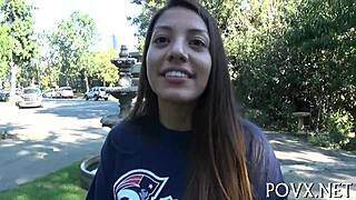 Hard Cock Pounds Tight Pussy Of Adorable Honey In POV