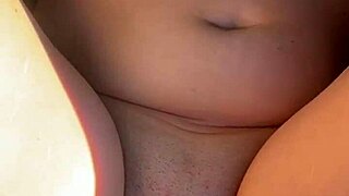 Real Escort with Huge Tits Cums Hard Watching Herself Fucked from Behind in Public