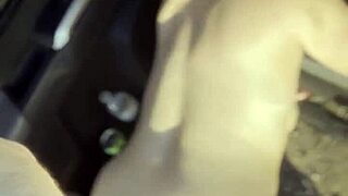 Real Escort with Huge Tits Feels Intense Orgasm While Fucked Publicly