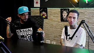 couple holds hands while squirting