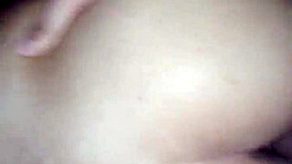 Doggy style with my sexy brunette, bent over deeply