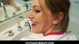 Stepdadtherapy - maya kendrick redhead busy on cam with huge thick cock