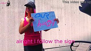 Dirty Car Wash with a Naughty Bimbo Fantasy