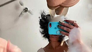 hot horny cute girl with mirror double creamy squirt