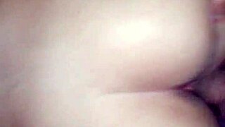 Doggy style with my sexy brunette, bent over deeply