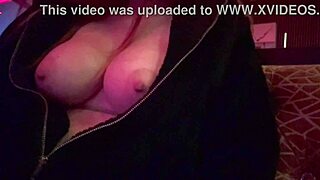 Bold Italian MILF Flashes Huge Tits and Nipples Outdoors in Public Dare