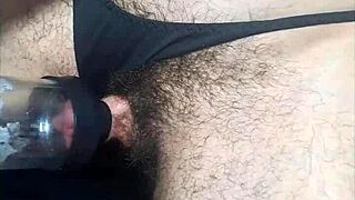 hey, check this hairy big clit and natural tits with pumped pussy