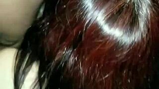 Submissive cheating wife sucks neighbor's cock