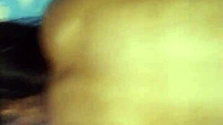 Doggy style with my sexy brunette, bent over deeply