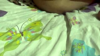 Man, my hermanastra came from party, passed out, I sneak in her room, jerk off, and smear my cum on her with fingers, oops!