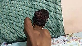 Sexy Babe Fingers Small Waist On Bed