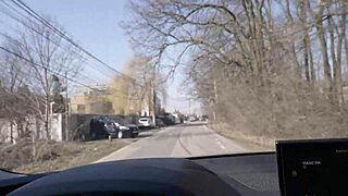 Can You Drive While This Blonde MILF Sucks Your Cock And Swallows Cum Outdoors?