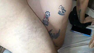 hot lesbians seduce the delivery guy, getting filled with cum and squirting.