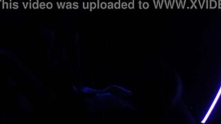 Carrie B Enjoys Blacklight Fetish Sex Scene