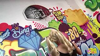 Blonde and Brunette Lesbians Fuck Hard with Toys