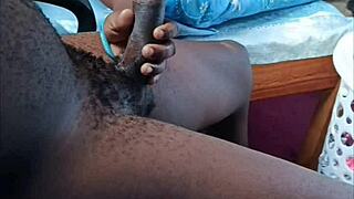African amateur couples deliver huge cumshots on sheer fabric
