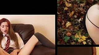 gorgeous 18 year old relaxes in the shower with self-care routine