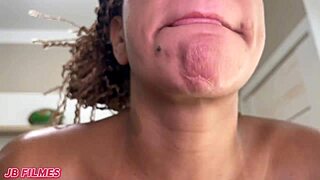 Latina Slut Spreading Vagina Close Up, Interracial Clit Play, Natural Tits In 1on1 Amateur Session!