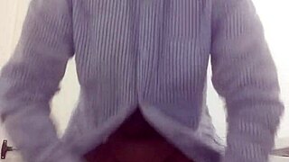 solitary european amateur performs striptease