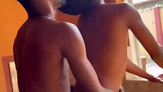 almost caught fucking outside by big dick black boy