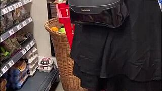 Sloppy Deepthroat and Footjob After Risky Public Flashing