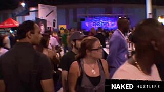 Sucking Huge 12-Inch Cocks in Public