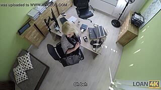 Loan4k agent says, Don't worry, this blowjob stays between us. It's all on hidden cam.