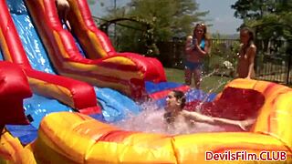 outdoor lesbians lick pussies wildly