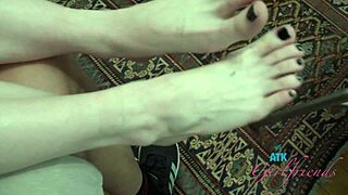 Venus Vixen feels her pink pussy licked and touched until creamy climax in POV