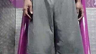 Machine solo in gym with mature roommate daddy dorm amateurs sexy cute fitness?