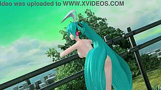 Hatsune miku from y to y project diva nude mod full nude bunny costume