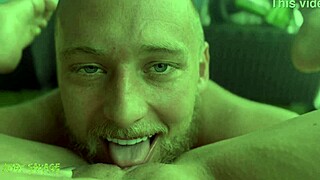 She films her blue-eyed guy licking her to orgasm