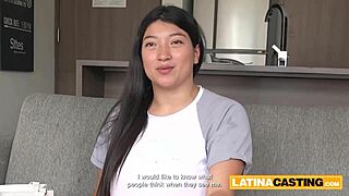 plumper asian latina gets titty-fucked after deep throat blowjob