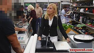 Hot Blonde MILF POUNDED by pawn keeper in reality